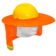 Cargar imagen en el visor de la galería, Protector solar plegable para casco, naranja con reflejante
