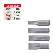 Cargar imagen en el visor de la galería, Juego de 6 puntas planas, largo 1', Truper Expert