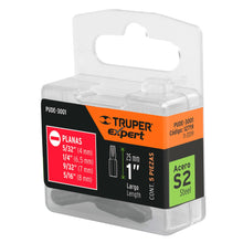 Cargar imagen en el visor de la galería, Puntas para desarmador planas combinadas 1', 5 piezas