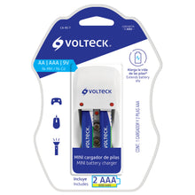 Cargar imagen en el visor de la galería, Cargador de pilas, AA, AAA y 9V, incluye 2 pilas AAA