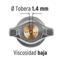 Cargar imagen en el visor de la galería, Pistola p/pintar gravedad LVMP,vaso aluminio, boquilla 1.4mm