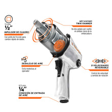 Cargar imagen en el visor de la galería, Llave neumática de impacto, industrial, 1/2'