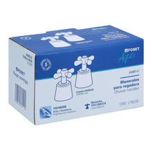 Cargar imagen en el visor de la galería, Jgo 2 piezas manerales grandes, cruceta, empotrar, Aqua