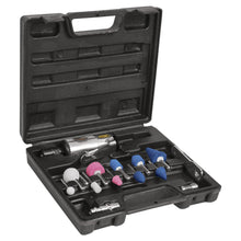 Cargar imagen en el visor de la galería, Miniesmeriladora neumática, 1/4', kit 16 piezas