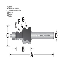 Cargar imagen en el visor de la galería, Broca router, jovel, 1', con balero