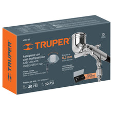 Cargar imagen en el visor de la galería, Pistola aerográfica de gravedad con vaso multiposición