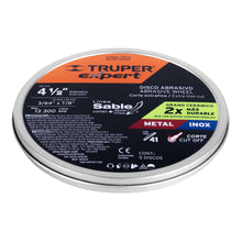 Cargar imagen en el visor de la galería, Disco tipo 41, corte metal, Línea Sable 4-1/2',1.6mm, Expert