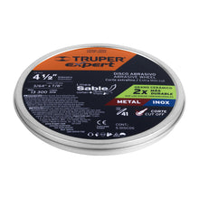 Cargar imagen en el visor de la galería, Disco tipo 41, corte metal, Línea Sable 4-1/2',1mm, Expert