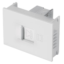 Cargar imagen en el visor de la galería, Toma de teléfono, 1.5 módulos, línea Española, color blanco