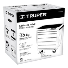 Cargar imagen en el visor de la galería, Gabinete metálico móvil, 6 cajones, capacidad 130 kg.