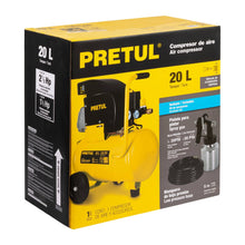 Cargar imagen en el visor de la galería, Kit, compresor 20 L ,3-1/2 HP,manguera PVC y pistola ,Pretul