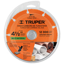 Cargar imagen en el visor de la galería, Disco de carburo de Tungsteno 4-1/2', multiusos
