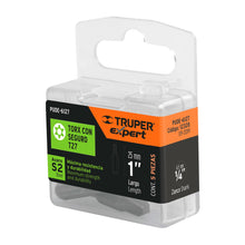 Cargar imagen en el visor de la galería, Puntas para desarmador Torx seg T27, 1', 5 piezas