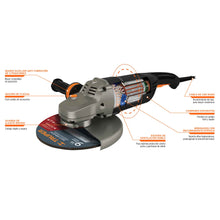 Cargar imagen en el visor de la galería, Esmeriladora angular 9', industrial, 2400 W