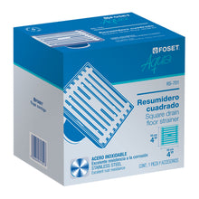 Cargar imagen en el visor de la galería, Resumidero acero inoxidable, cuadrado, 4x4', Aqua