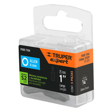 Cargar imagen en el visor de la galería, Puntas para desarmador hexagonales 4 mm, 1', 5 piezas