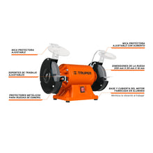 Cargar imagen en el visor de la galería, Esmeril de banco de 8' de 3/4 Hp