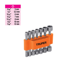 Cargar imagen en el visor de la galería, Juego de dados magnéticos para taladro, 14 pzas en blister