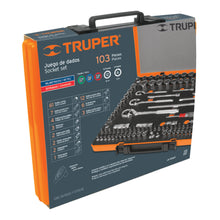 Cargar imagen en el visor de la galería, Juego de dados, cuadro 1/4, 3/8 y 1/2', 103 piezas, std y mm