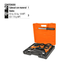 Cargar imagen en el visor de la galería, Juego de tarrajas para tubo, 4 piezas