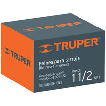 Cargar imagen en el visor de la galería, Juego de peines para tarrajas 1-1/2', 4 piezas