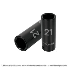 Cargar imagen en el visor de la galería, Dado de impacto, largo, 6 puntas, cuadro 1/2' de 21mm