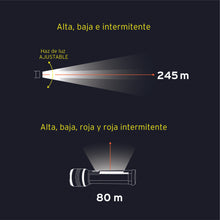 Cargar imagen en el visor de la galería, Linterna recargable con luz emergencia, 480lm, Truper Expert