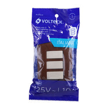 Cargar imagen en el visor de la galería, Placa armada 3 interruptores sencillos,madera,línea Italiana