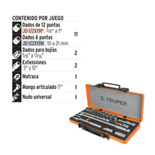 Cargar imagen en el visor de la galería, Juego de autoclé, cuadro 1/2', 18 piezas, Standard