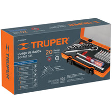 Cargar imagen en el visor de la galería, Juego de autoclé, cuadro 1/4', 20 piezas, milimétricos