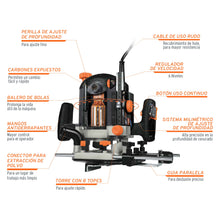 Cargar imagen en el visor de la galería, Rebajadora industrial 1-3/4 HP