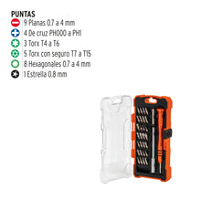Cargar imagen en el visor de la galería, Juego desarmadores de precisión, punta intercambiable,32pzas