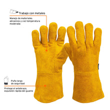 Cargar imagen en el visor de la galería, Guantes de carnaza, largos, unitalla