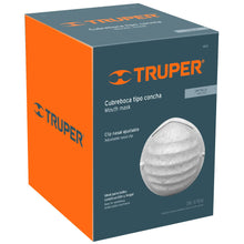 Cargar imagen en el visor de la galería, Mascarilla tipo concha, para polvos, caja 50 piezas