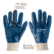 Cargar imagen en el visor de la galería, Guantes de algodón recubiertos de nitrilo, puño tejido