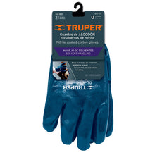 Cargar imagen en el visor de la galería, Guantes de algodón recubiertos de nitrilo, puño tejido