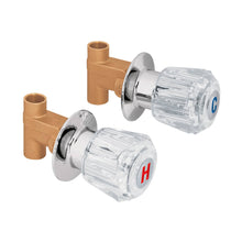 Cargar imagen en el visor de la galería, Juego 2 llaves empotrar, regadera, soldables, acrílico,Basic