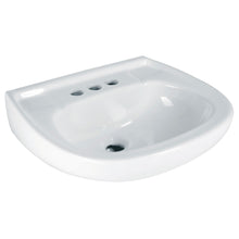 Cargar imagen en el visor de la galería, Lavabo cerámico con rebosadero, blanco