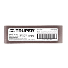 Cargar imagen en el visor de la galería, Banda de lija para madera 3x21' grano 60