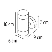 Cargar imagen en el visor de la galería, Arbotante exterior, cilíndrico, spot, 2xMR16GU10, negro