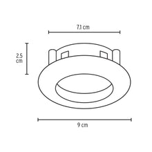 Cargar imagen en el visor de la galería, Empotrado, dirigible, blanco para MR16