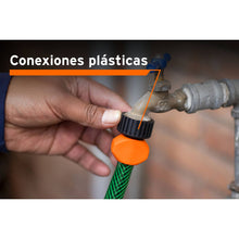 Cargar imagen en el visor de la galería, Manguera 1/2',reforzada, 3 capas, conexiones plásticas, 20 m