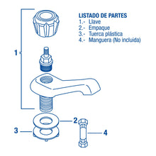 Cargar imagen en el visor de la galería, Juego 2 llaves para lavabo, manerales de acrílico, Basic