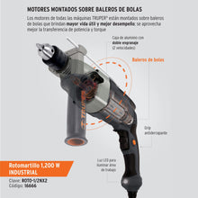 Cargar imagen en el visor de la galería, Rotomartillo 1/2', industrial, 1200 W