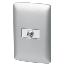 Cargar imagen en el visor de la galería, Placa armada con conexión para TV, plata, línea Italiana