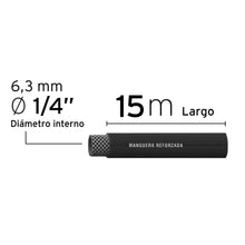 Cargar imagen en el visor de la galería, Manguera para alta presión, 15 mts, 1/4'