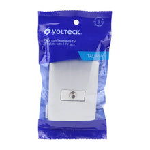 Cargar imagen en el visor de la galería, Placa armada con conexión para TV, plata, línea Italiana