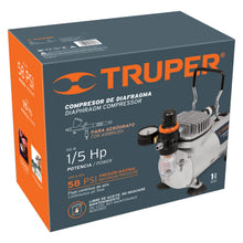 Cargar imagen en el visor de la galería, Compresor de diafragma para aerógrafo, 1/5 HP, 110 V