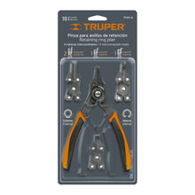 Cargar imagen en el visor de la galería, Pinza para anillos de retención, 4 cabezas intercambiables