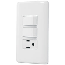 Cargar imagen en el visor de la galería, Placa armada con contacto y 2 interruptores sencillos, Basic